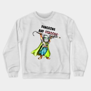 dungeons and dragons and cats fighter cat Crewneck Sweatshirt